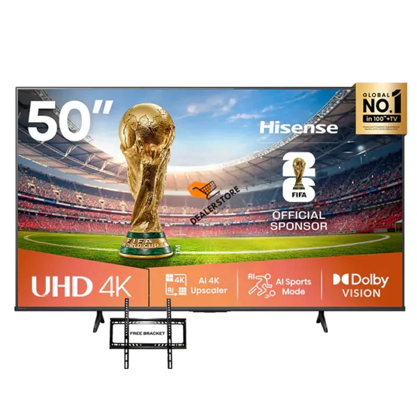 An Image showing the new Model Hisense 50" 50A6Q Smart VIDAA 4k UHD Tv