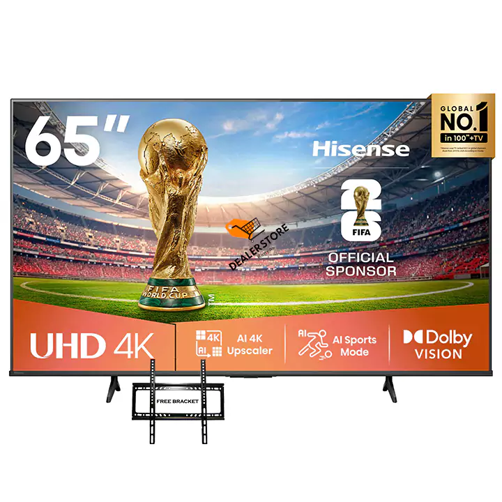 Hisense 65A6Q Smart 4k VIDAA Tv An Image Showing a Hisense 65" 65A6Q Smart 4k VIDAA Tv
