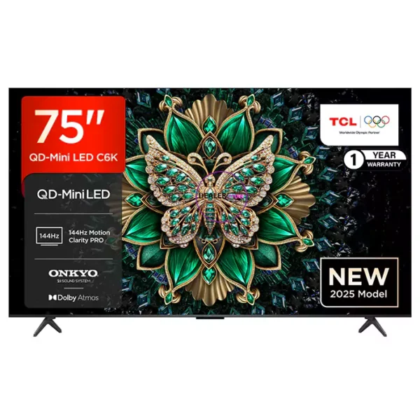 TCL 75-Inch 75C6K 144Hz Premium QLED 4k Google Tv