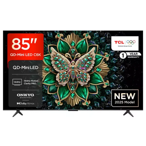 TCL 85-Inch 85C6K 144Hz Premium QLED 4k Google Tv