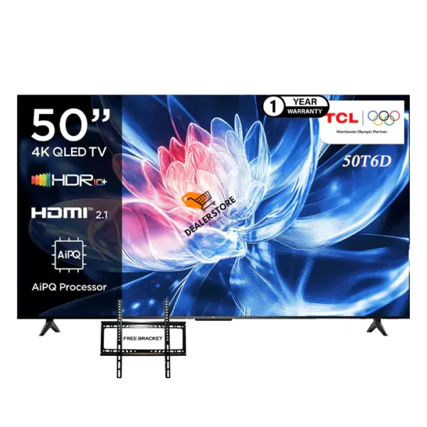 TCL 50" 50T6D QLED 4K HDR Google Tv