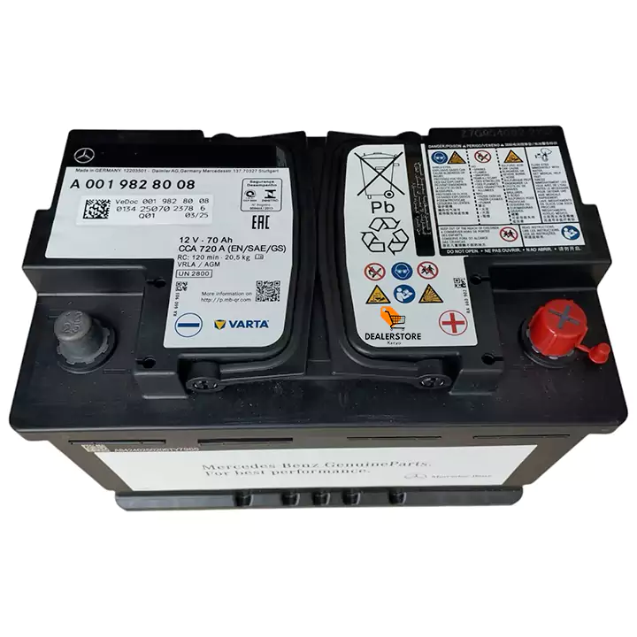 Mercedes-Benz OEM DIN70 AGM 12V 70Ah Car Battery (A 001 982 80 08)