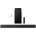 The image is showing the new Samsung 2.1CH HW-B450F Wireless Soundbar