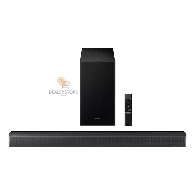 The image is showing the new Samsung 5.1CH HW-B750F Wireless Soundbar