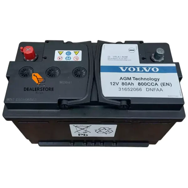 Volvo OEM AGM DIN80 12V 80Ah 800CCA Car Battery