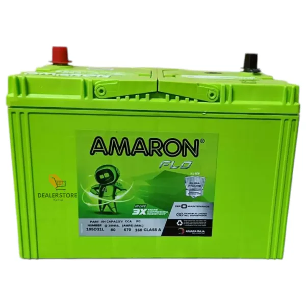 Amaron FLO N80 105D31L 12V 80Ah 670CCA Car Battery
