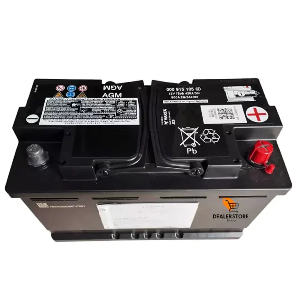 Volkswagen OEM AGM DIN80 12V 75Ah 800CCA Car Battery