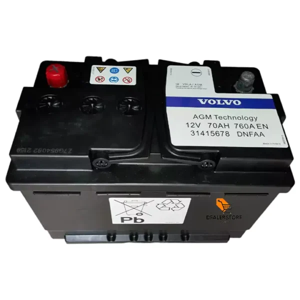 Volvo OEM AGM DIN70 12V 70Ah 760CCA Car Battery