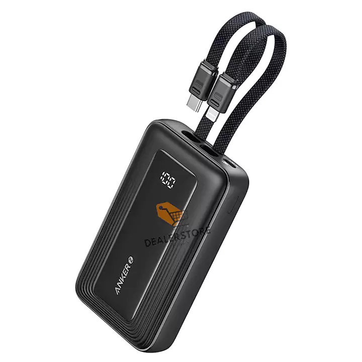 Buy the Anker Zolo 10,000mAh 30W Power Bank A1680H11 with built-in USB-C and Lightning cables, USB-C and USB-A ports, digital display and fast charging.